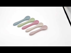 JOURJOY Silikon lebih pendek sendok Pengeringan Genggam untuk Bayi Bayi Menyusui 14,4 * 3,7 * 2,5 cm