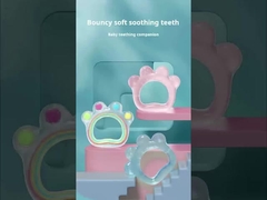 Flexible Bear Paw Cow Silicone Baby Teether Toys ukuran 8x9 cm untuk bayi anak-anak dan beratnya 35 gram
